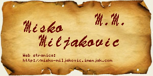 Miško Miljaković vizit kartica